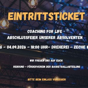 Eintrittskarte Abschlussfeier Coaching for Life